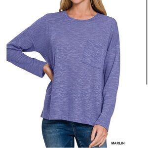 ZENANA BRAND NEW Women's Long Sleeve Marlin Top